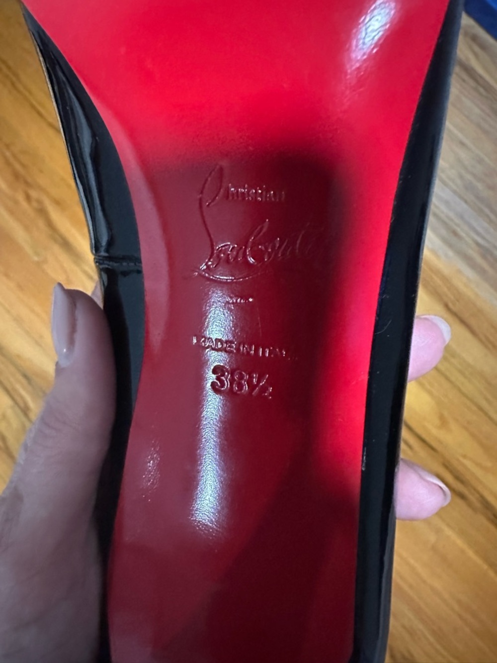 Christian Louboutin Simple Pump 85 Black Patent Heels – Size 38.5 - Picture 6 of 9